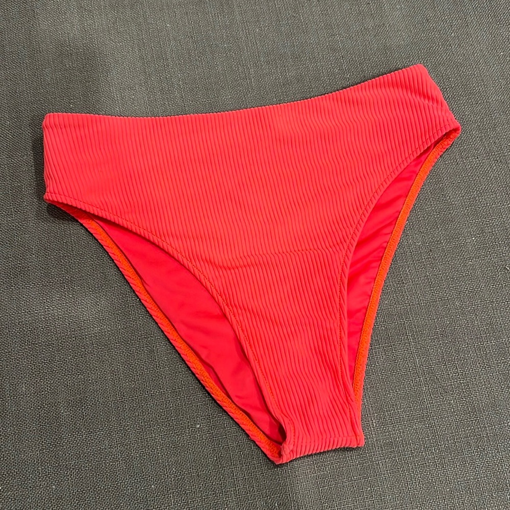 🌷 Frankie’s Bikinis Jenna High Waist Ribbed Bikini Bottoms